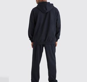 Ensemble de survêtement en molleton pour homme en coton 100% pour l'hiver, sweat-shirt à capuche et pantalon de survêtement unisexe de haute qualité avec logo personnalisé, poids lourd - Product Image 4