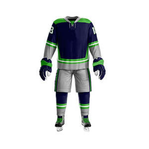 Conjunto de Uniforme de Hockey sobre Hielo Personalizado con Jersey, Calcetines y Pantalones para Equipos y Clubes, Fabricante OEM - Product Image 1