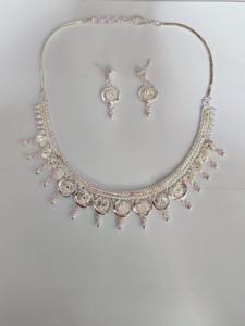 ชุดแหวนต่างหูสร้อยคอชุบเงินพร้อมชุดเครื่องประดับสไตล์หรูหรา - Product Image 4