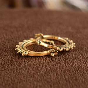 Hot Selling Dainty Minimalist Tiny Bali Mandala <b>Earring</b> for Girls and Women Anti Tarnish and Non Allergic Material Brass - Product Image 4