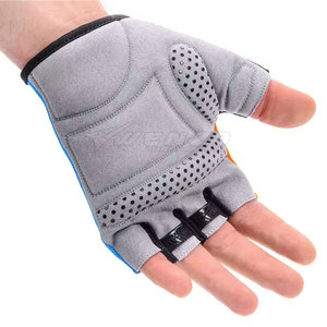 Private Label in Stock Leather Half Finger Racing Cycling Gloves Custom Size Breathable Unisex Best Price - Product Image 4
