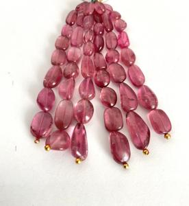 ลูกปัดรูเบลไลต์ธรรมชาติทรงกลม 6 เส้น สำหรับทำเครื่องประดับอัญมณีชั้นดี - Product Image 4