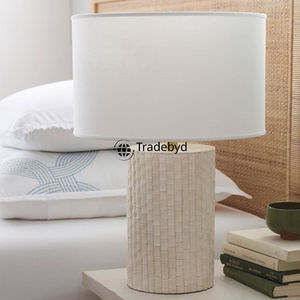 Lámpara de Mesa de Lujo con Incrustaciones de Hueso, Hecha a Mano, LED Regulable, Ecológica, AC E26 para Interiores Modernos Tradebyd - Product Image 2