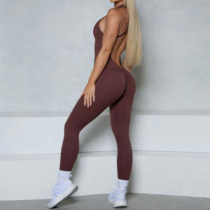 Combinaison de sport sans couture pour la salle de sport, tenue de sport pour pompes, fitness, taille haute, justaucorps de sport moulant, combinaison de yoga, une pièce - Product Image 6