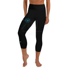 High Quality Elastic Active Wear Capri <b>Leggings</b> for Women Quick-Drying Mid Waist Workout Pants for Gym Solid <b>Pattern</b> - Product Image 1