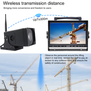 Caméra sans fil pour grue à tour, surveillance des angles morts à longue portée de 300 mètres, moniteur 10,1 pouces, 1080P, étanche IP68, zoom 30X - Product Image 4