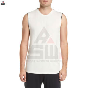 Camisetas sin mangas con tirantes para correr musculoso gimnasio para hombre de algodón informal transpirable de punto con logotipo personalizado para culturismo Fitness - Product Image 5