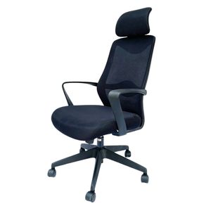 Silla de Oficina Giratoria MF719L con Reposacabezas Ergonómico, Tapizada en Tela de PU Contemporánea, con Espuma, para Hogar, Oficina, Taller, Dormitorio, Hospital - Product Image 1