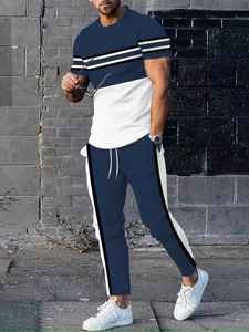 Nuevo Conjunto Deportivo de Verano para Hombre, Personalizado al por Mayor, con Cordón, 100% Algodón, Ligero, para Entrenamiento, Fitness, Dos Piezas - Product Image 3