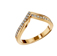 2025 tendance v-forme diamant bague sur mesure 18k or véritable diamant naturel bande d'empilage pour les femmes pour le mariage