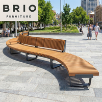 Banc de parc en bois moderne, sièges publics d'extérieur, vente en gros directe d'usine, mobilier de rue de luxe à prix avantageux, banc d'extérieur moderne