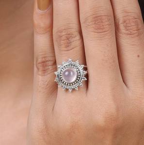 <b>Top</b> Quality Solid 925 Sterling Silver Natural <b>Rose</b> Quartz Gemstone 6mm Round Handmade Ring Fine Eternity Vermeil Ring Daily Wear - Product Image 5