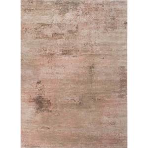Kavi Hand Knotted <b>Wool</b> & Bamboo Silk Rug Beige & <b>Brown</b> Afterglow Abstract Pattern Hallway Rectangle for Home-Eskm-03 - Product Image 1