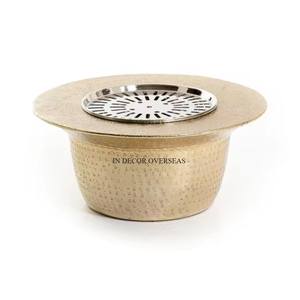 Suministro directo de fábrica, textura elegante de metal de calidad superior, chapado en oro de alta calidad, Dallah con detalles intrincados de la India - Product Image 3