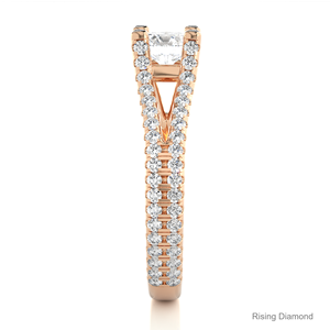 แหวนหมั้นเพชรเพาะเลี้ยง 0.53 กะรัต ทรงคัท โรสโกลด์ เพชร CVD ความสะอาดระดับ VS รับรองโดย IGI สไตล์โบฮีเมียน ของขวัญวันครบรอบ - Product Image 3