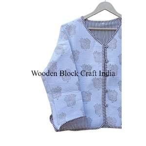 Chaqueta de Moda para Mujer, Acolchada con Estampado Floral, Ecológica, Transpirable, de Algodón Suave, de Secado Rápido, para Fiestas Formales, de Algodón, para Invierno y Otoño - Product Image 4