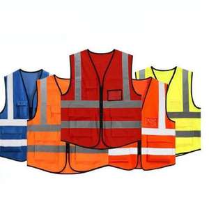 Chaleco de Seguridad Reflectante de Alta Visibilidad 100% Poliéster, Unisex, con Múltiples Bolsillos, Logotipo y Colores Personalizables - Product Image 1