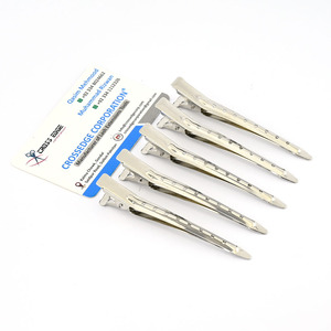 Meilleures ventes Pinces à cheveux professionnelles Crocodile pour le coiffage Durable antidérapant Salon en acier inoxydable couleur or personnalisé - Product Image 3