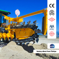 Nueva Zanjadora de Cadena Profesional Montada en Tractor, Marca Allame Kazici, para Campos Agrícolas e Instalación de Cables, Directo de Fábrica, con Certificación CE