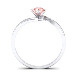 แหวนหมั้นพลอยมอร์แกไนต์ธรรมชาติ เครื่องประดับอัญมณีชั้นดี โมอิสซาไนต์ ได้รับการรับรองจาก GRA  ทำจากเงินแท้ 925 ได้รับการรับรองจาก GRA - Product Image 4