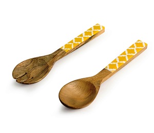 Juego de ensaladeras de madera de mango grande con precio de utensilios Juego de utensilios de cocina de madera de mango de Acacia natural - Product Image 6