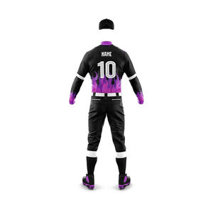 Uniformes de Béisbol Personalizados al por Mayor, Ropa Deportiva Transpirable de Poliéster, Conjuntos Impresos de Secado Rápido que Absorben la Humedad para Verano - Product Image 4