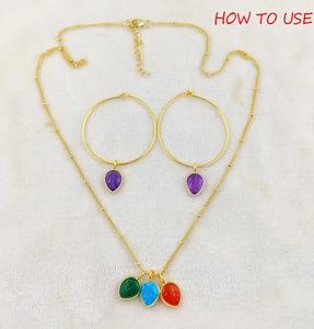 ลูกปัดแกะสลักพลอยรูปทรงใบไม้คาร์เนเลี่ยนลูกปัดคริสตัลแบบหลวมสำหรับทำเครื่องประดับ - Product Image 3