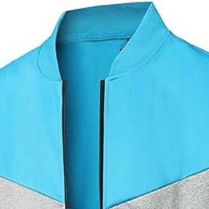 Veste de bombardier en satin décoration de boutons en polyester veste de sport brodée en tissu satiné veste universitaire téléchargée par Dress Sports - Product Image 2