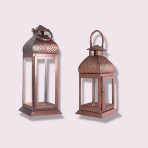 Linternas de vela de cristal de Metal personalizables de alta calidad Diseño clásico para uso en interiores y exteriores para decoración navideña del hogar Vela de hierro - Product Image 1