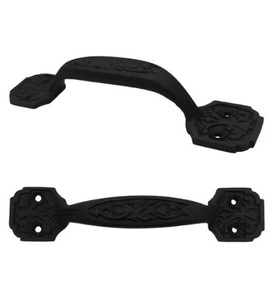 Sơn tĩnh điện <span class=keywords><strong>wrought</strong></span> sắt kéo xử lý cho cửa và Barn cửa rustproof, thanh lịch, xoắn thiết kế kéo cửa xử lý xu hướng - Product Image 3