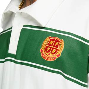 Suéter Polo a Rayas Extra Grande para Hombre, Camiseta de Rugby, 350GSM, Peso Pesado, 100% Algodón, Ropa Urbana, Logotipo Bordado - Product Image 6