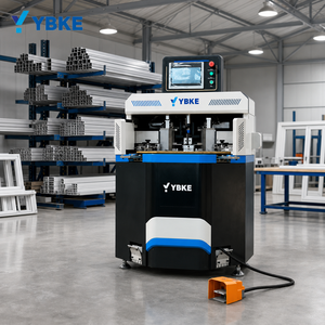 Machine de jonction d'angles CNC à neuf axes YBKE pour PVC, aluminium, UPVC, 6KW, 220V, commande PLC, équipement robuste pour la fabrication de fenêtres et de portes - Product Image 1