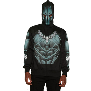 Sudaderas con capucha y cremallera completa personalizables para hombres y adultos, diseño de gran tamaño para la máxima comodidad, impresión por sublimación hecha de poliéster de manga completa - Product Image 1