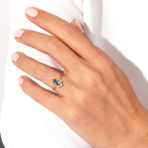 White Topaz With Moss Agate Gemstone <b>Ring</b> Jewelry for Women <b>Silver</b> <b>Boho</b> Style Jewelry 925 Sterling <b>Silver</b> Trending Handmade <b>Ring</b> - Product Image 1