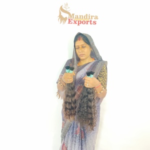 100% Remy cuticule alignée pure vierge vendeur noir couleur ondulé en vrac temple vietnamien extensions de cheveux humains - Product Image 2