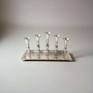 เชิงเทียนอลูมิเนียม5ดวงสำหรับตกแต่งบ้าน - Product Image 2