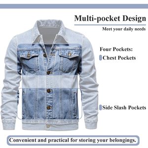High Quality Men <b>Denim</b> <b>Jacket</b> Distressed Streetwear Custom Available 100% Cotton <b>denim</b> <b>jacket</b> for men - Product Image 5