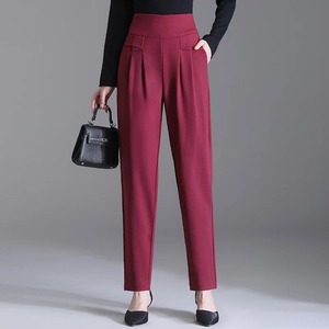 Pantalones ligeros transpirables Pantalones de pierna ancha de mezclilla de cintura alta para mujer Pantalones frescos de seda de hielo informales drapeados de cintura alta de verano - Product Image 1