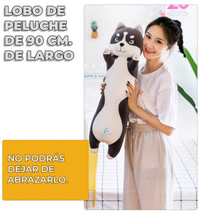 Peluche de Husky de 90 cm de Largo, Cojín y Sofá de Peluche para Niños - Product Image 3