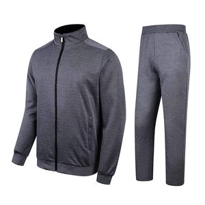 Survêtement de jogging 2 pièces personnalisé pour homme, nouveau design, respirant, coton/polyester, bande réfléchissante, fermeture éclair, tissé - Product Image 1