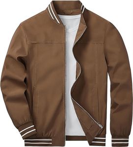 Chaqueta de Invierno Vintage de Moda de Última Colección para Hombre, Chaqueta Frontal Cortavientos con Cuello Alto y Cremallera, Diseño Sólido de Lona de Alta Calidad - Product Image 1