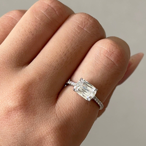 Anillo minimalista de mujer de diamante cultivado en laboratorio de 2,2 quilates de alta calidad 14K blanco amarillo oro rosa IGI certificado al por mayor más barato - Product Image 5