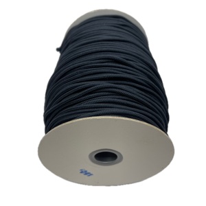 Cordon rond noir de 3 mm 100% polyester avec embouts en plastique Longueur personnalisée Écologique Haute ténacité pour vêtements et chaussures - Product Image 3