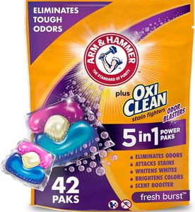 ARM & HAMMER Plus OxiClean Odor Blasters Laundry <b>Detergent</b> Pak, 42 Count - Product Image 2