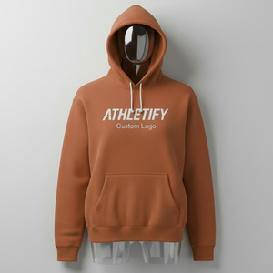 Sweat à capuche en molleton mélangé de coton pour homme, brodé, doux, confortable, élégant, imprimé sur mesure pour un usage quotidien décontracté et actif - Product Image 1