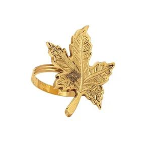 Anillos para Servilletas de Aluminio Chapados en Oro con Relieve para Accesorios de Vajilla de Boda - Diseño Moderno, Ecológico y Duradero - Product Image 3