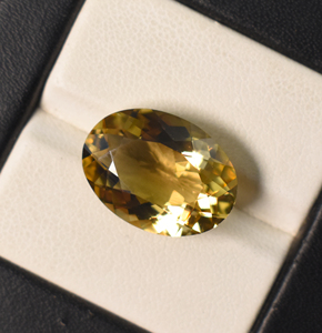 Citrino natural dorado de corte ovalado 18X13X8 mm 9.68 ct, piedra preciosa suelta para la fabricación de joyas - Product Image 3