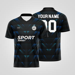 Hot Trend 100% poliéster personalizado fútbol Jersey sublimación impresión ligero secado rápido diseño ecológico para hombres desgaste - Product Image 2