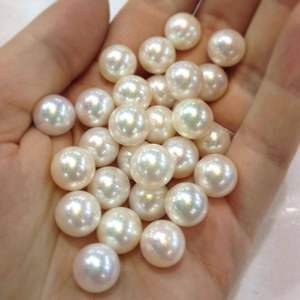 Perlas naturales al por mayor 10-12mm AAA Edison perlas sueltas de agua dulce Color blanco cuentas redondas naturales para hacer joyas - Product Image 3