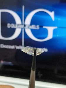 Bague de fiançailles en diamant de laboratoire Euro Cut 4,00 ct F VVS2, polie, dureté 10/10, qualité de coupe EX, forme poire, diamant en vrac, cadeau pour lui - Product Image 4